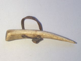 Old Handmade Bone/horn Corn Shucker,  Old Farm Collectable photo