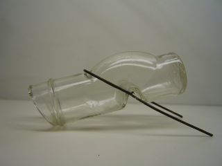 1918 Antique Glass Wire Mouse Trap Exterminator Wigginton Measures 7 