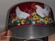 Vtg Aluminum Cake Keeper Hp Red Rooster Chicken Flowers Hand Painted Mirro Usa Primitives photo 8