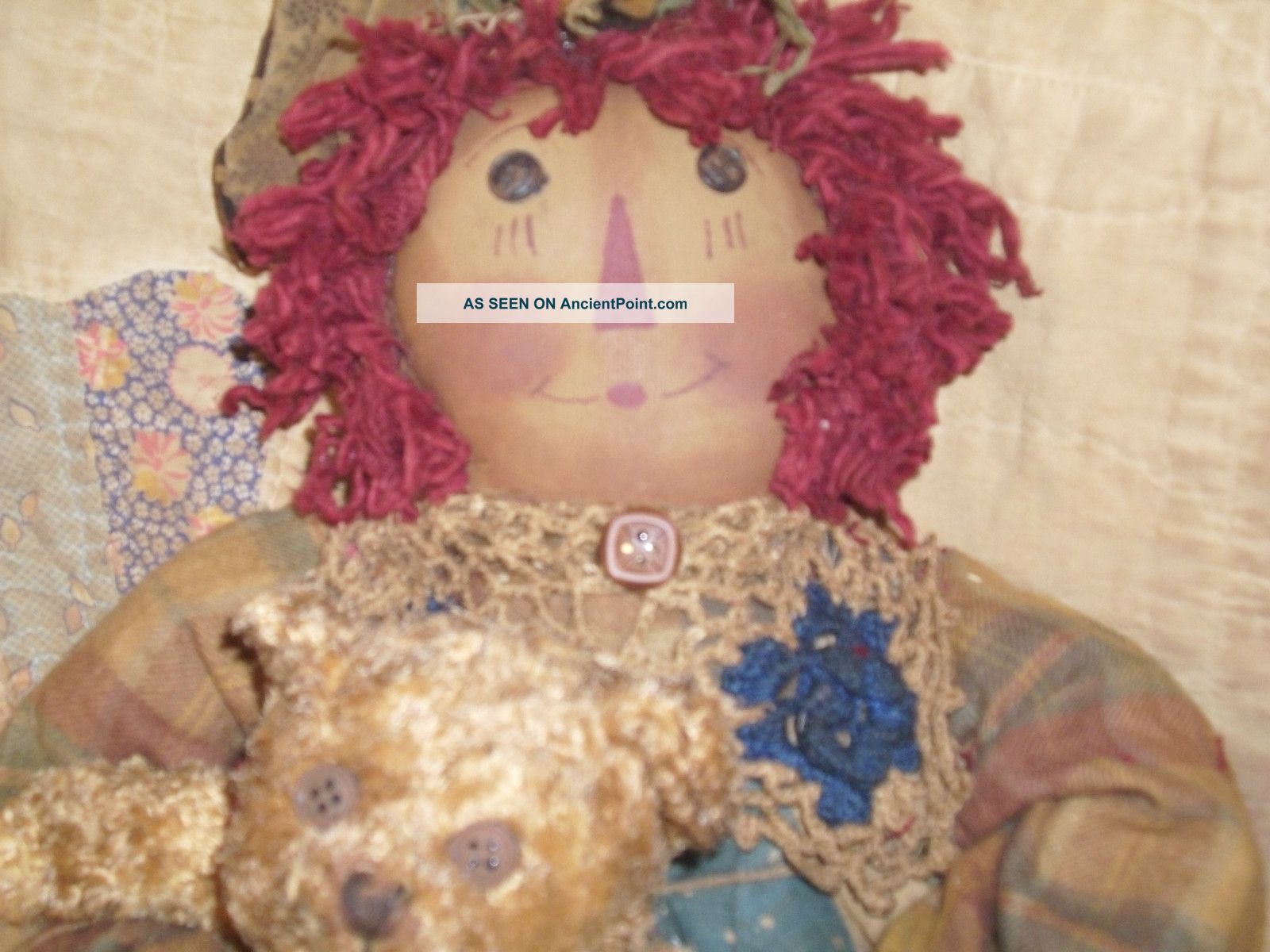 Primitive Handmade Raggedy Ann Doll Primitives photo