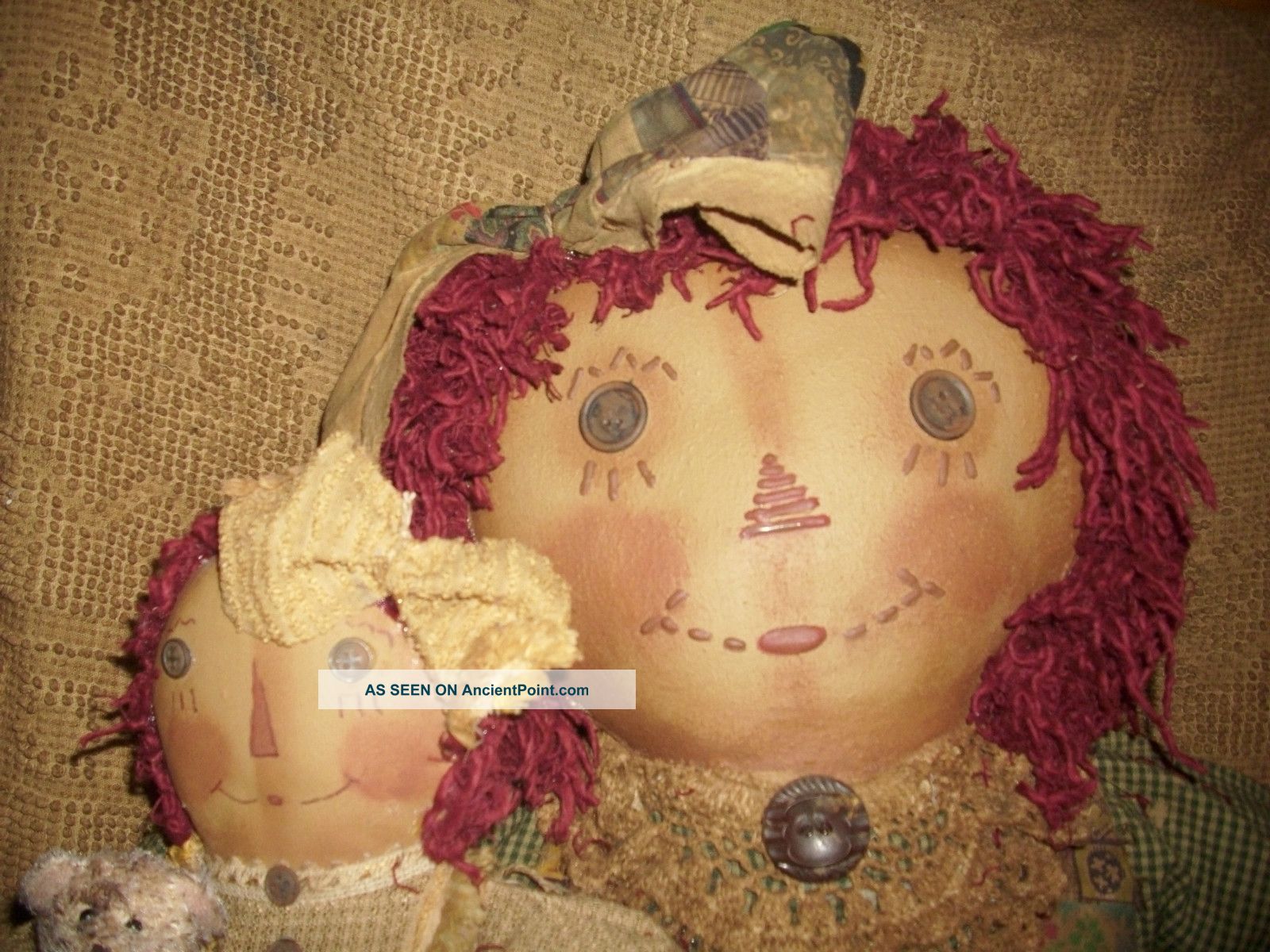 Primitive Folk Art Handmade Raggedy Ann Doll Primitives photo