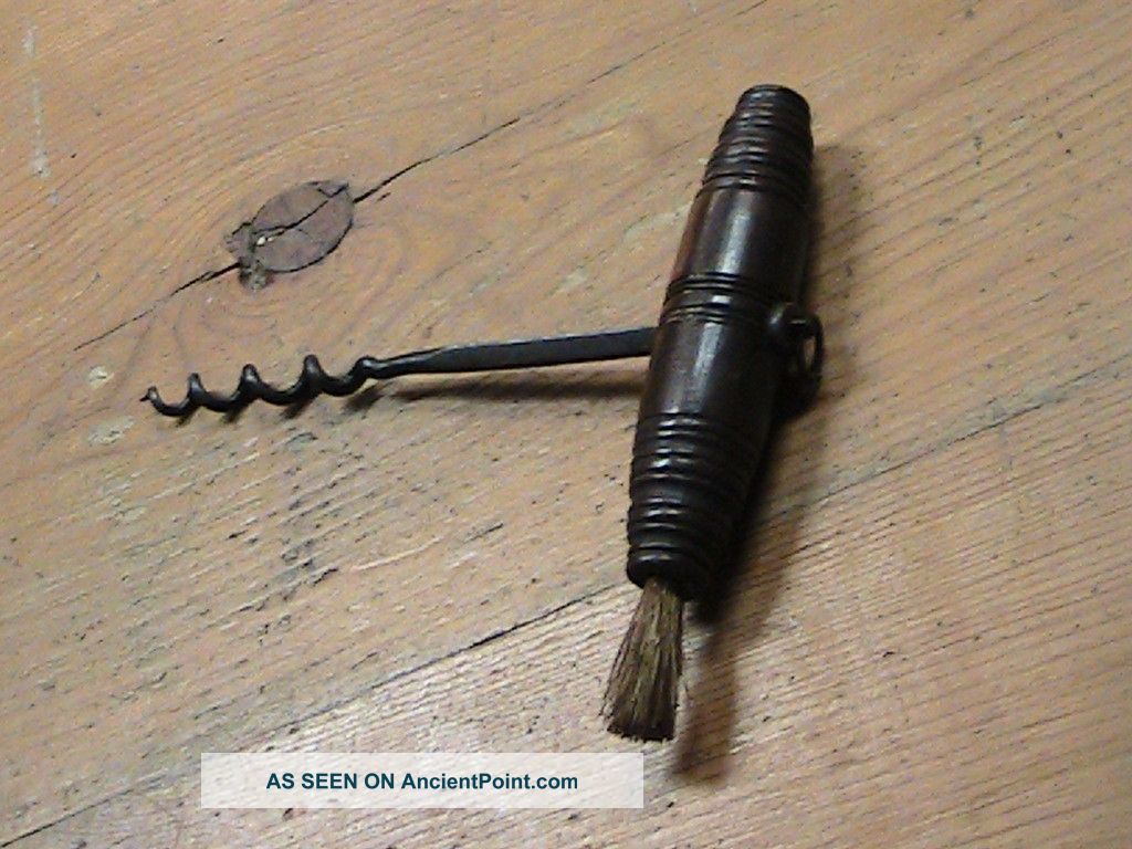 Antique 19th Century Corkscrew And Cork Brush Primitives photo