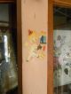 Antique Vtg Child ' S/doll Hanging Clothes Rack/bar For Hangers Wood/wooden Pink Primitives photo 1