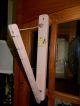 Antique Vtg Child ' S/doll Hanging Clothes Rack/bar For Hangers Wood/wooden Pink Primitives photo 4