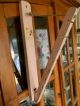 Antique Vtg Child ' S/doll Hanging Clothes Rack/bar For Hangers Wood/wooden Pink Primitives photo 5