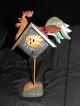 Rustic Folk Art Tin Rooster Primitives photo 2