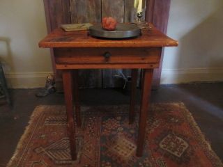 Primitive One Drawer Stand Ca.  1860 photo