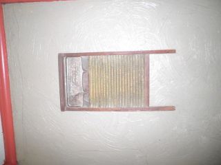 Vintage Wash Board Metal W/frame photo