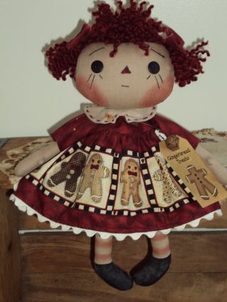 Primitive Raggedy Ann Gingerbread Rag Doll Annie photo