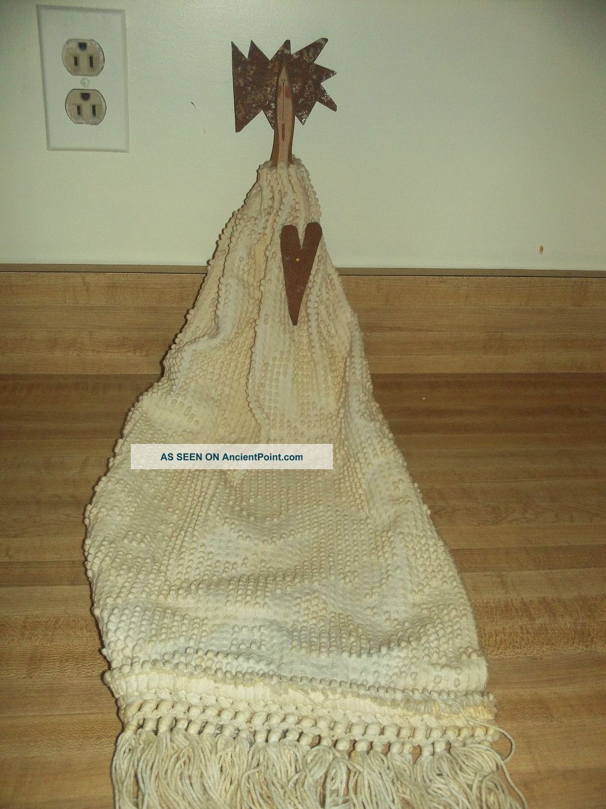 Primitive Grunge Prim Country Folkart Folk Art Grungy Stick Doll With Heart Primitives photo
