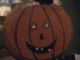 Primitive Pumpkin Man Wood And Metal Figure Holding Boo Sign Cute Fall Decor Primitives photo 1