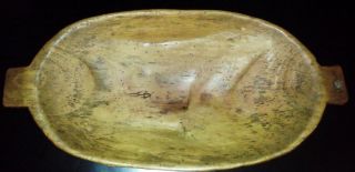 Vtg Antique Wood Primitive Bread Dough Bowl Hand Made 26 