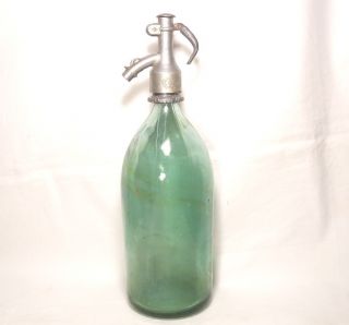 Vintage Green Seltzer Bottle With Interestin Trademark Ca - 1920 - 30 - photo