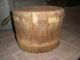 Vintage Old Red Paint Wooden Bucket/well Pail Primitives photo 1