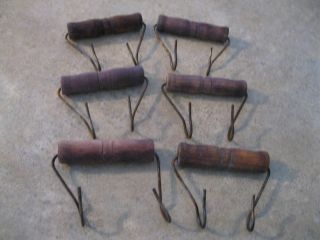 Six Antique Wood Bucket Pail Wire Bail Handles; For Jars,  Crocks,  Pails photo
