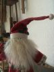 Vintage Hand Crafted Quilted Santa Clause W/ Weighted Bottom Primitives photo 1