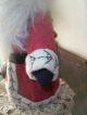 Vintage Hand Crafted Quilted Santa Clause W/ Weighted Bottom Primitives photo 5