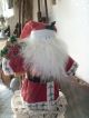 Vintage Hand Crafted Quilted Santa Clause W/ Weighted Bottom Primitives photo 7