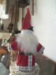 Vintage Hand Crafted Quilted Santa Clause W/ Weighted Bottom Primitives photo 8