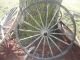 Set Of 4 Antique Wood Wagon Wheel Primitive Old Western Farm Decor Matching Primitives photo 1