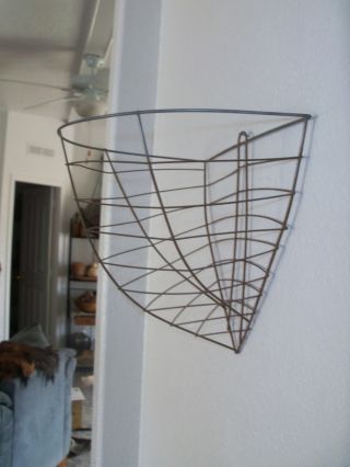 Antique Wire Wall Basket - Full Size photo