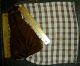 Antique Early 1900s Primitive Folk Art Fabric Sewing Bag W/ Rulers Attached Vafo Primitives photo 3