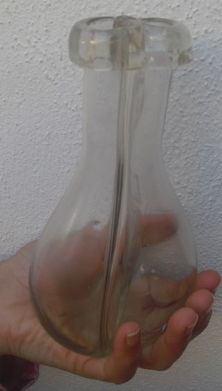 Antique And Rare Double Blown Glass Bottle.  Alte Glasflasche.  Bouteille Ancienne photo