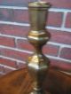 Tall Single Brass Candlestick Vintage Primitives photo 2