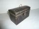 1850 Vintage Domed Top Tin Document Box - Small Primitives photo 2