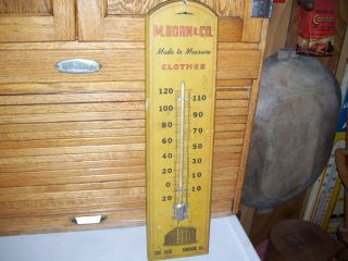 Early 1900 ' S Or Late 1800 ' S M.  Born & Co.  Clothes Wood Thermometer - Chicago,  Ill. photo