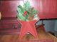 Primitive Country Christmas Decor Tin Star Wall Pocket Decoration Berries/pine Primitives photo 2
