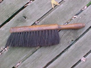 Antique 100% Hair Bristles Wood Handled Brush Mechanic Work Bench photo
