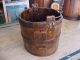 American Antique Wood & Iron Well Water Bucket Primitives photo 1