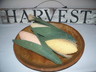 Chenille Harvest Corn Cob Bowl Fillers Set Of 3 photo