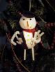 Primitive Folk Art Handcrafted Christmas Snowman Doll Ornie Ornament Handmade Primitives photo 1