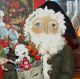 Primitive Folk Art Christmas Santa Doll,  Toy Bag & Drum Tmap Primitives photo 1