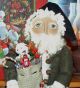 Primitive Folk Art Christmas Santa Doll,  Toy Bag & Drum Tmap Primitives photo 6