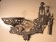 Ornate Kerosene Lamp Wall Holder,  Cast Iron,  Make - Do Wall Bracket Lamps photo 3