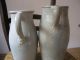 1800s 2 Antique Saltglazed Farm Pitcher Creamer Jug Confit Pottery Crock Pot Old Primitives photo 10