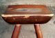 Antique French? Amish? Milking Stool - Primitive Half Log Seat - 4 Legs - Hand - Made - Nr Primitives photo 5