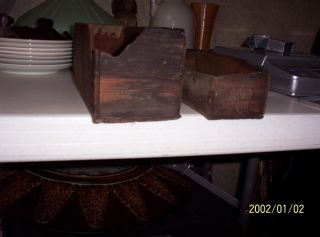 Two Primitive Wood Cheese Boxes photo