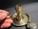 Repro Antique Primitive Brass Push Up Adjustable Chamberstick Candle Light Primitives photo 3