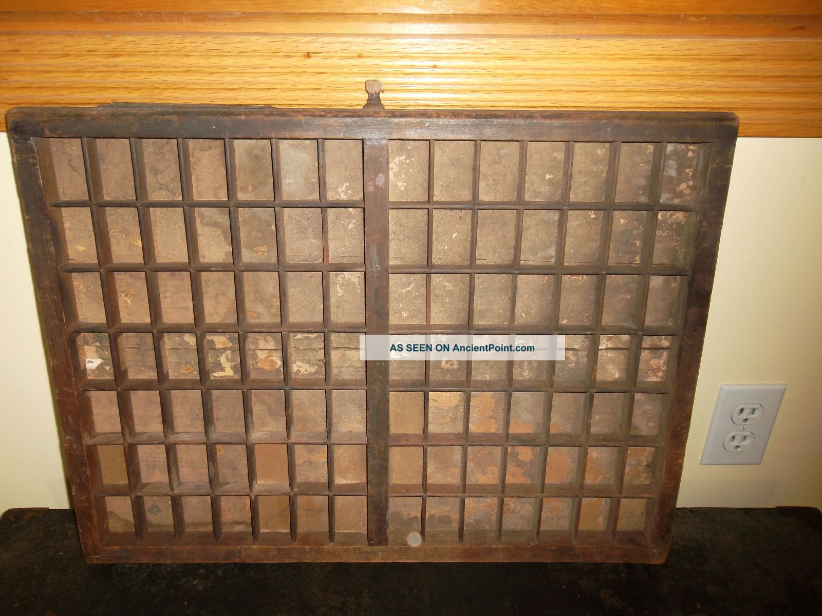 Antique Printers Tray Lettermans Tray Antique Shadow Box Antique Tray Drawer Primitives photo