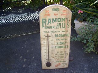 Very Hard To Find Ramon ' S Brownie Pills Wood Thermometer - photo
