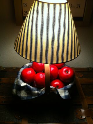 Cute Basket Lamp With Blue Stripped 7 