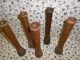 Set Of 6 Tall Beehive Wood Bobbins (121) Primitives photo 1