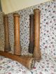 Set Of 6 Tall Beehive Wood Bobbins (121) Primitives photo 2