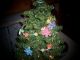 Country Primitive Christmas Tree In Navy/white Speckled Coffeepot - Gumdrop Tree Primitives photo 9