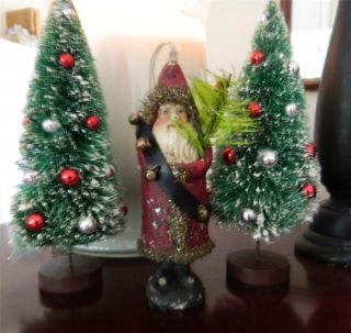 Primitive Belsnickle Santa Ornament photo