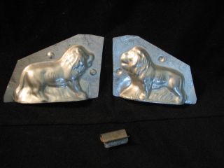 Standing Lion Tin Chocolate Mold 3 1/4 Tall By 4 1/4 
